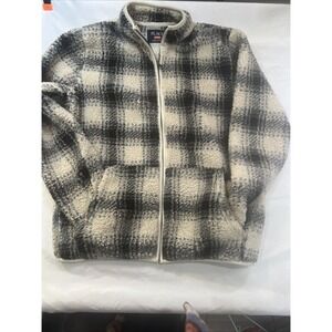 Children Place Kids Size Xxl 16 White Gray, Sherpa, Pullover, 1/4 Zip Up‎ Warm